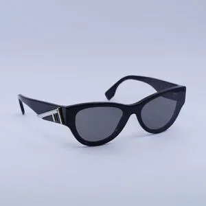 Fendi FE40135I 01A Sunglasses Shiny Black Cat Eye Frame, Smoke Lenses Fendi First FE40135I 01A Sunglasses - US main image 2